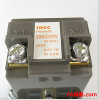 Japan (A)Unused,UPQN3B26DR　φ30 LED照光パイロットライト 角突形 AC200/220V ,Indicator <Lamp>,IDEC