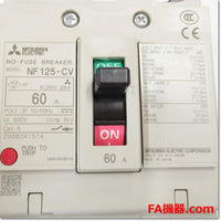 Japan (A)Unused,NF125-CV,3P 60A MCCB 3 Poles,MITSUBISHI 