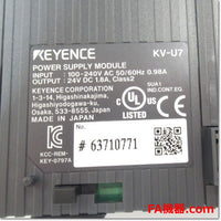 Japan (A)Unused,KV-U7  AC電源ユニット DC24V 1.8A ,Power Supply Module,KEYENCE