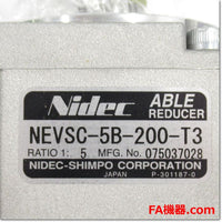 Japan (A)Unused,NEVSC-5B-200-T3  エイブル減速機 減速比5　200W フランジ取付 キー付 ,Reduction Gear (GearHead),NIDEC-SHIMPO