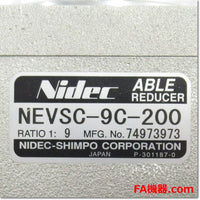 Japan (A)Unused,NEVSC-9C-200  エイブル減速機 減速比9　200W フランジ取付 キー付 ,Reduction Gear (GearHead),NIDEC-SHIMPO
