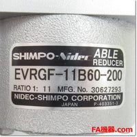 Japan (A)Unused,EVRGF-11B60-200 Japanese equipment,Reduction Gear (GearHead),NIDEC-SHIMPO 