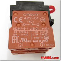 Japan (A)Unused,A22E-M-02 Japanese equipment,Emergency Stop Switch,OMRON 