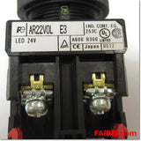 Japan (A)Unused,AR22V0L-02E3R φ22 automatic switch LED照光 AC/DC24V 2b ,Emergency Stop Switch ,Fuji 