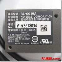 Japan (A)Unused,BL-601HA  超小型レーザ式バーコードリーダ 高分解能タイプ フロントラスター ,Fixed Code Reader,KEYENCE
