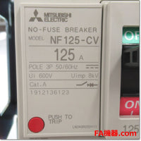 Japan (A)Unused,NF125-CV,3P 125A FP  ノーヒューズ遮断器 埋込型 バースタッド ,MCCB 3 Poles,MITSUBISHI