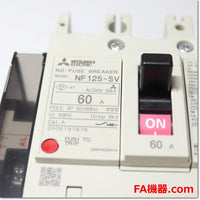 Japan (A)Unused,NF125-SV,3P 60A AL-1LS SLT Japanese electric motor ,MCCB 3 Poles,MITSUBISHI 