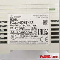 Japan (A)Unused,FX3G-60MT/ES　シーケンサ基本ユニット AC100-240V ,Main Module,MITSUBISHI