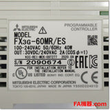 Japan (A)Unused,FX3G-60MR/ES Japanese model AC100-240V ,Main Module,MITSUBISHI 