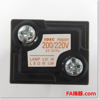 Japan (A)Unused,HW1P-1M2S　φ22 パイロットライト 丸平形 記名式 LED照光 AC200/220V ,Indicator <Lamp>,IDEC