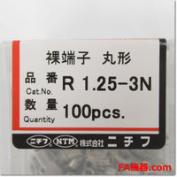 Japan (A)Unused,R1.25-3N　銅線用 裸圧着端子 R形 丸形 100個入り ,Crimp Terminal,NICHIFU