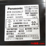 Japan (A)Unused,BYR33232ALLT 3P 32A 30mA MCCB 3 Poles,Panasonic 