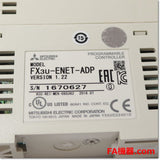 Japan (A)Unused,FX3U-ENET-ADP Ethernet接続用アダプタ Ver.1.22 ,Special Module,MITSUBISHI 