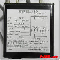 Japan (A)Unused,WM4NAR6 10A 0-10A L  交流電流メータリレー AC200V ,meter Relay,Fuji