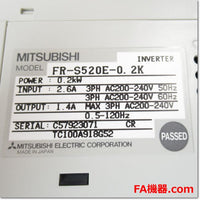 Japan (A)Unused,FR-S520E-0.2K インバータ 三相200V ,MITSUBISHI,MITSUBISHI 