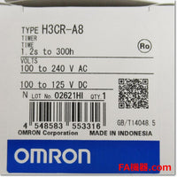 Japan (A)Unused,H3CR-A8 AC100-240/DC100-125V 0.05s-300h timer,Timer,OMRON 