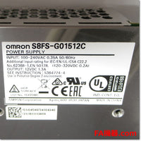 Japan (A)Unused,S8FS-G01512C  スイッチング・パワーサプライ 12V 1.3A カバー付き ,DC12V Output,OMRON