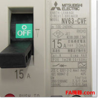 Japan (A)Unused,NV63-CVF,2P 15A 30mA Japanese ,Earth Leakage Circuit Breaker 2-Pole,MITSUBISHI 