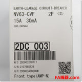 Japan (A)Unused,NV63-CVF,2P 15A 30mA  漏電遮断器 ,Earth Leakage Circuit Breaker 2-Pole,MITSUBISHI