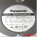 Japan (A)Unused,M9RX40GB4GG  電磁ブレーキ付きモータ 歯切軸 単相200/230V 40W 取付角90mm ,Motor Speed Reducer Other,Panasonic