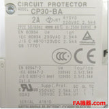 Japan (A)Unused,CP30-BA,2P 2-M 2A circuit protector 2-Pole,MITSUBISHI 