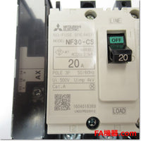 Japan (A)Unused,NF30-CS,3P 20A AX-1LS　ノーヒューズ遮断器 補助スイッチ付き ,MCCB 3 Poles,MITSUBISHI