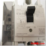 Japan (A)Unused,NF30-FA,2P 5A AX-1FA SLT　ノーヒューズ遮断器 補助スイッチ付き ,MCCB 2-Pole,MITSUBISHI