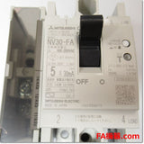Japan (A)Unused,NV30-FA,2P 5A 30mA AX-1FA SLT Japanese automatic circuit breaker,Earth Leakage Circuit Breaker 2-Pole,MITSUBISHI 