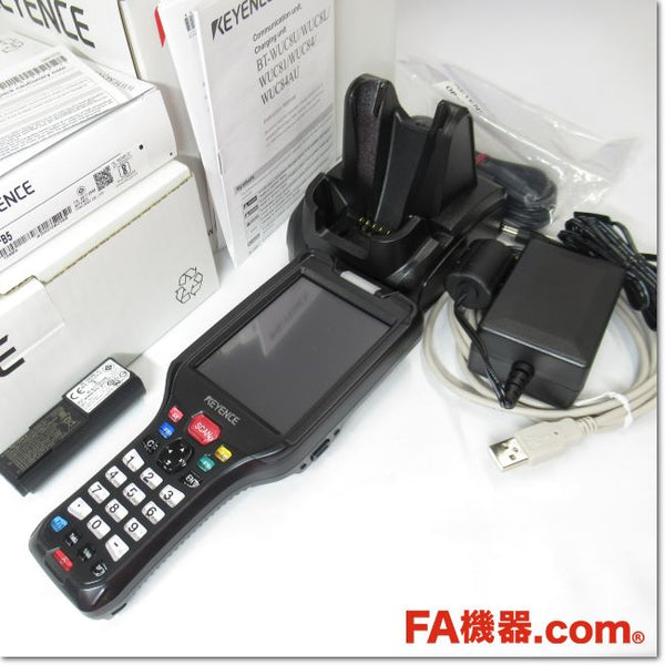 Japan (A)Unused,BT-W350  バーコードハンディターミナル + 充電池パック[BT-B5] + 通信充電ユニット USBタイプ[BT-WUC8U] + ACコード [OP-99012]付き