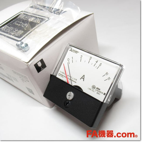 Japan (A)Unused,YS-206NAA 15A 0-5-15A BR  交流電流計 ダイレクト計器 赤針付き