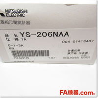 Japan (A)Unused,YS-206NAA 3A 0-1-3A BR  交流電流計 ダイレクト計器 赤針付き ,Ammeter,MITSUBISHI