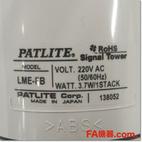 Japan (A)Unused,LME-120FB-R　φ60 LED中型積層信号灯 ポール取付け AC220V ,Laminated Signal Lamp <Signal Tower>,PATLITE