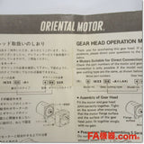 Japan (A)Unused,5GK30K　平行軸ギヤヘッド 取付角90mm 減速比30 ,Reduction Gear (GearHead),ORIENTAL MOTOR