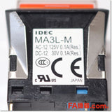 Japan (A)Unused,MA3L-M1341A  照光押ボタンスイッチ よこ列・長角形 単色全面照光 1c AC/DC24V ,Illuminated Push Button Switch,IDEC