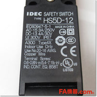 Japan (A)Unused,HS5D-12ZRN automatic safety switch 2NC-1NO G1/2 ,Safety (Door / Limit) Switch,IDEC 