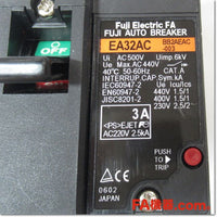 Japan (A)Unused,EA32AC 2P 3A　オートブレーカ ,MCCB 2-Pole,Fuji