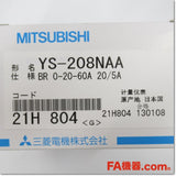 Japan (A)Unused,YS-208NAA 5A 0-20-60A 20/5A BR　交流電流計 3倍延長 赤針付き ,Ammeter,MITSUBISHI