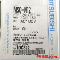 Japan (A)Unused,MSO-N12 AC100V 1-1.6A 1a1b  電磁開閉器 ,Irreversible Type Electromagnetic Switch,MITSUBISHI