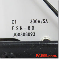Japan (A)Unused,FSN-80 5A 0-300-600A CT300A/5A  交流電流計 2倍延長 赤針付き ,Ammeter,Fuji