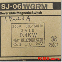 Japan (A)Unused,SJ-06WGRM DC24V 2a1b×2 1.7-2.6A  電磁開閉器 ,Reversible Type Electromagnetic Switch,Fuji