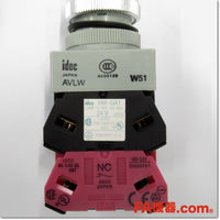 Japan (A)Unused,AVLW32211DR φ22 automatic switch 1a1b LED照光 AC/DC24V ,Illuminated Push Button Switch ,IDEC 