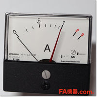 Japan (A)Unused,YS-206NAA 5A 0-1-3A CT1/5A BR　交流電流計 3倍延長 赤針付き ,Ammeter,MITSUBISHI