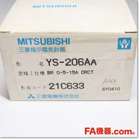 Japan (A)Unused,YS-206AA BR 0-5-15A DRCT N　交流電流計 ダイレクト計器 3倍延長 赤針付き ,Ammeter,MITSUBISHI