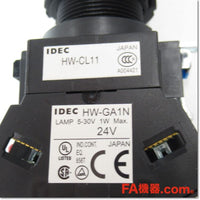 Japan (A)Unused,HW1L-M111Q4R  φ22 照光押ボタンスイッチ 丸平形 1a1b AC/DC24V ,Illuminated Push Button Switch,IDEC