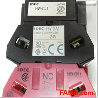 Japan (A)Unused,HW1L-MF211Q4G  φ22 照光押ボタンスイッチ 丸突形 1a1b AC/DC24V ,Illuminated Push Button Switch,IDEC