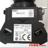 Japan (A)Unused,HW2L-M110Q4W φ22 automatic switch,Illuminated Push Button Switch,IDEC 