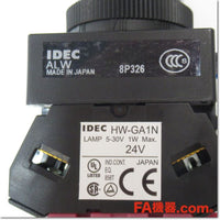 Japan (A)Unused,ALFW22211DG φ22 automatic switch 1a1b AC/DC24V,Illuminated Push Button Switch,IDEC 