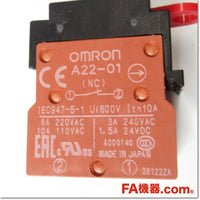 Japan (A)Unused,A22TK-2LR-02-K01 セーフティ・キーセレクタスイッチ 2b 2ノッチ  左抜け,Selector Switch,OMRON