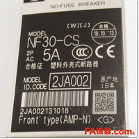Japan (A)Unused,NF30-CS 2P 5A Japanese equipment,MCCB 2-Pole,MITSUBISHI 