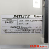 Japan (A)Unused,BK-220C-J AC220V 盤用電子音報知器 シグナルホン,Electronic Sound  Alarm <Signal Hong>,PATLITE